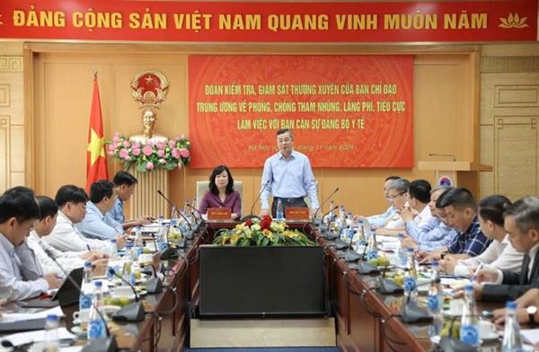 Bộ Y tế đã lãnh đạo, chỉ đạo triển khai tốt các công việc liên quan đến phòng, chống tham nhũng, tiêu cực