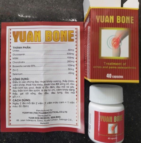 Cục Quản lý Dược: Viên nang cứng Yuan Bone điều trị xương khớp là thuốc giả, có chứa tân dược